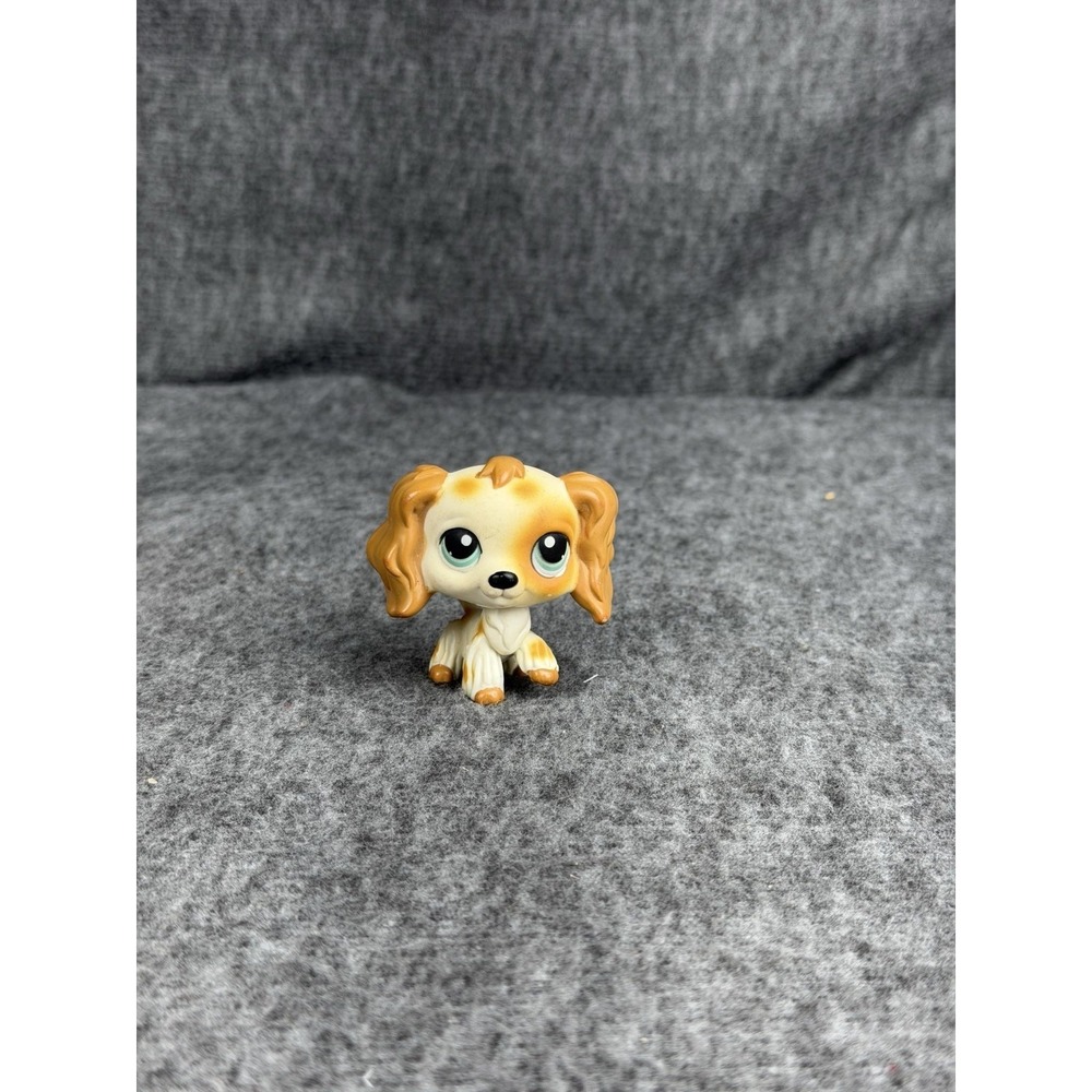 Hasbro Littlest Pet Shop Beige Cocker Spaniel Dog #344 Figure 2006 LPS